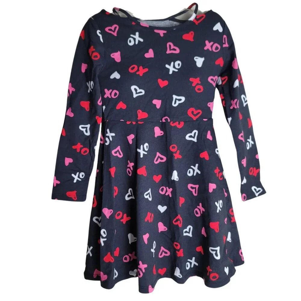 The Children's Place Heart Pattern Flowy Dresses Bundle Size 5/6